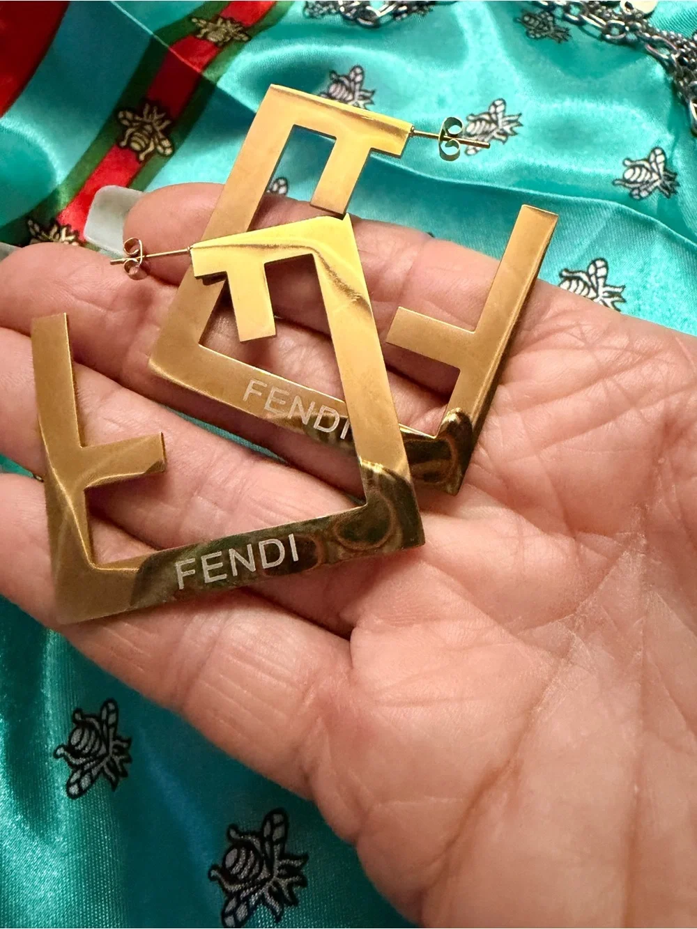 Designer Fashioned Gold-Tone Drop Earrings - Gold